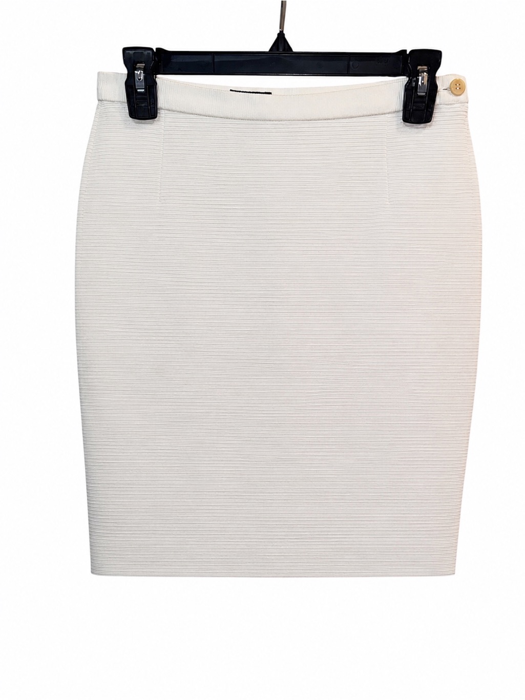 Giorgio Armani Ivory Textured Pencil Skirt It 40 Made In Italy